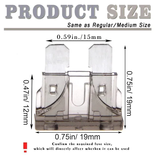 Vista 3 de (20 piezas) Fusible de hoja estándar de 2 amperios, fusible automotriz de 2 A para automóvil y camión