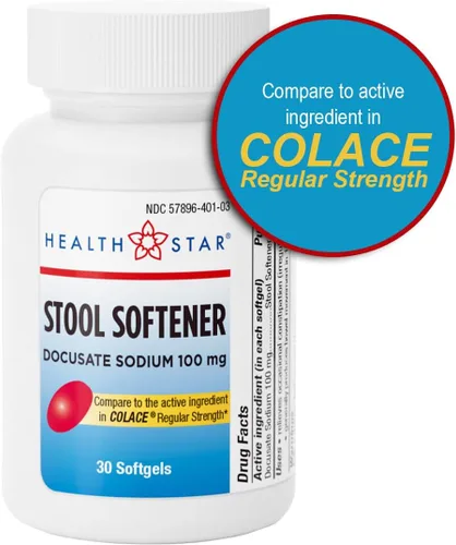 Vista 8 de GeriCare Suavizante de heces Docusate Sodium 100 mg, laxante, 30 unidades (paquete de 1)