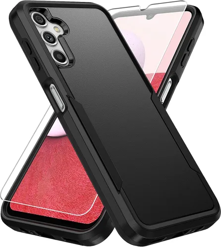 Funda protectora para Samsung A14 5G, con protector de pantalla, resistente a prueba de golpes, para Samsung A14 5G, color negro