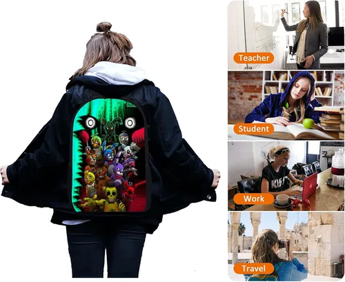 Vista 6 de 3D Backpack Multifunction Unisex Bookpack for Travel Daily Use Laptop Bag 17 Inch Teens Adults