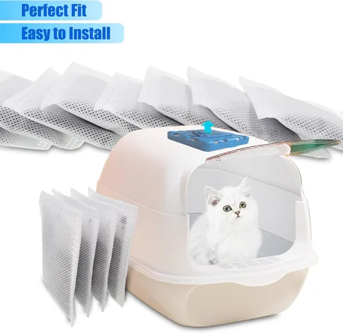 Vista 4 de Paquete de 4 filtros de carbón de repuesto para purificador de aire Catit Magic Blue Cat Litter Box