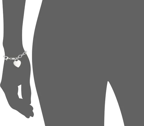 Vista 2 de Tienda Collection Yellow Gold-Plated Heart-Tag Bracelet