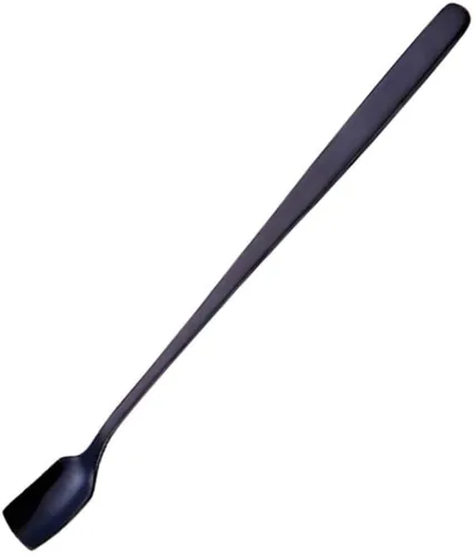 COMIART - Cucharas de té helado de mango largo para mezclar, 6.7 pulgadas, cabeza cuadrada, cucharaditas de café, cucharas de cóctel, ideal para uso