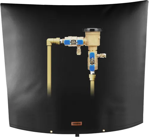 Vista 14 de Cubierta aislante de tubería para prevención de reflujo (5 °F) – Bolsa aislada para válvula de aspersor de riego – Cubierta de bomba de pozo de agua