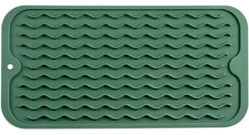 Vista 22 de MicoYang Alfombrilla de silicona para secado de platos para múltiples usos, fácil de limpiar, ecológica, resistente al calor, alfombrilla