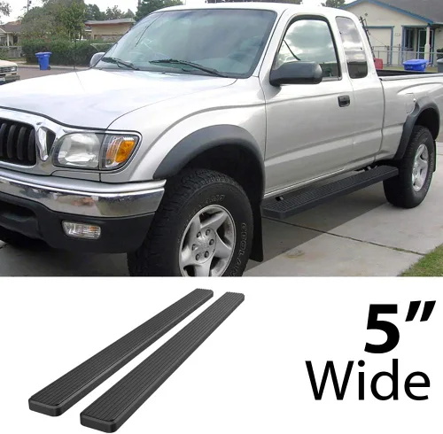 Vista 2 de APS - Estribos (Barras laterales Pasos laterales Barras de paso) Compatibles con Toyota Tacoma 1995-2004, Xtra Cab extendida