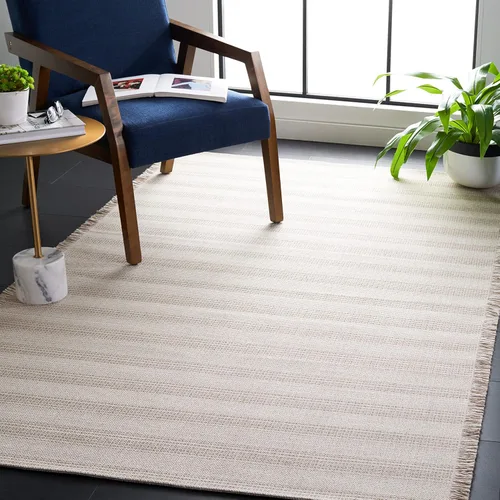 Vista 10 de SAFAVIEH Augustine Collection - Alfombra para pasillo, 2 x 9 pies, diseño de flecos de algodón a rayas, no desprende pelusa y es de fácil cuidado