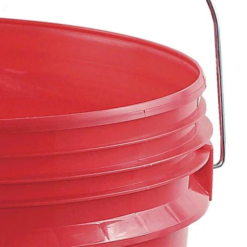 Vista 4 de AFF Cubo resistente de 5 galones con tapa, rojo, 1 paquete, AFFBUCKET