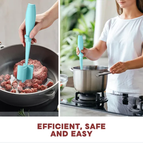 Vista 6 de 2 piezas de picadora de carne, molinillo de hamburguesa mejorado, picadora de carne premium resistente al calor para carne molida, herramienta
