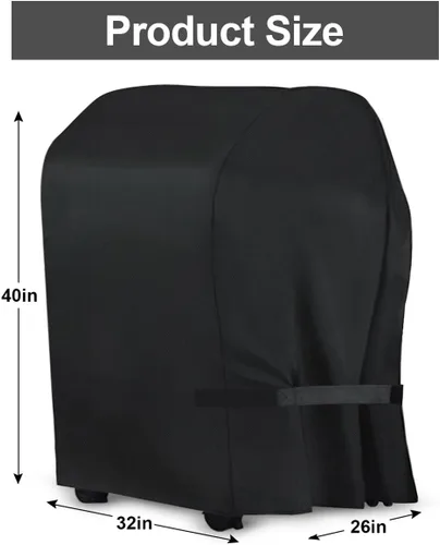 Vista 2 de Cubierta para parrilla, cubiertas impermeables Oxford resistentes de 32 pulgadas para exterior, cubierta de barbacoa a gas UV resistente al polvo