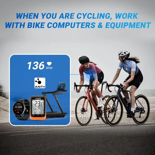 Vista 3 de moofit HR8 Heart Rate Monitor Chest Strap, Low Energy Real-Time Heart Rate Data Bluetooth 5.0/ANT+, Longer Communication Range, IP67 Waterproof