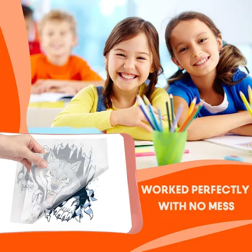 Vista 5 de psler Papel de calco de carbón para trazado I, 60 piezas de papel de transferencia de grafito y 60 papeles de calco, papel de grafito para madera