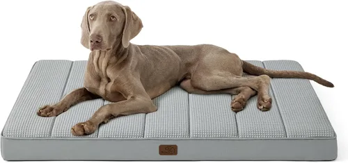 Vista 32 de Bedsure Camas para Perros de Tamaño Grande – Cómodas Camas Planas para Mascotas con Funda Extraíble Lavable, Colchoneta de Espuma Ortopédica tipo