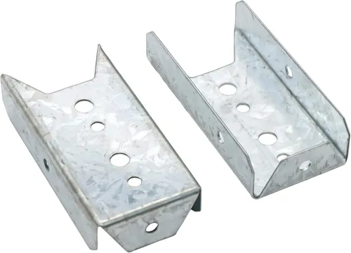 Vista 4 de Soporte de valla 8 paquetes, soportes galvanizados 2x4 para riel de madera, kit de reparación de soporte de valla