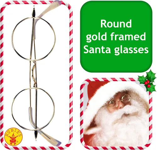 Vista 2 de Rubie's - Gafas de Papá Noel redondas para adultos