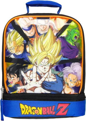 Vista 2 de Bioworld Dragon Ball Z Fiambrera con doble compartimento aislado bolsa de almuerzo de 10 pulgadas