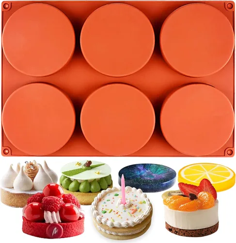 Vista 10 de Funshowcase Mini bandeja redonda del molde del silicón del disco por la cavidad 0.9x0.9x0.4inch 35 cavidades