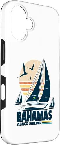Vista 3 de Abaco Sloop Sailing Bahamas Regatta Sailboat Bahamian Flag Case for iPhone 16