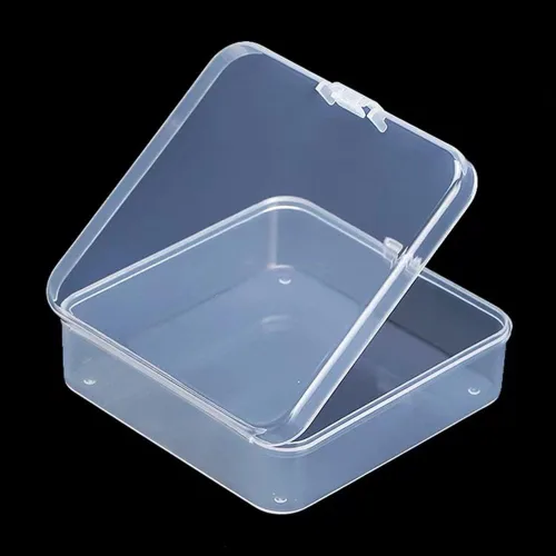 Vista 8 de 12 piezas pequeñas de plástico transparente contenedor de almacenamiento y organizador de cajas transparentes, para almacenamiento de objetos