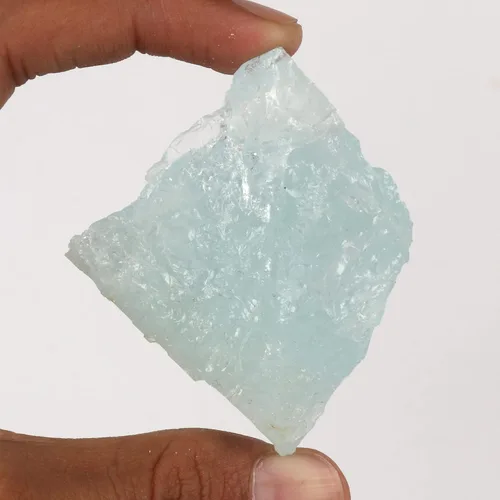 Vista 2 de GEMHUB Aguamarina natural en bruto 377.4 qt. Piedra preciosa suelta certificada AA++ para decoración del hogar, Piedra