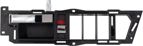 Vista 169 de TRQ Manija de puerta interior delantera izquierda cromada y negra para el lado del conductor compatible con Ford F-150 2012-2014