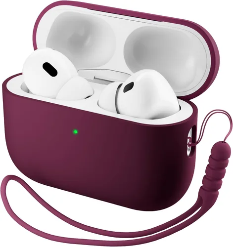 Vista 19 de ORNARTO Funda compatible con AirPods Pro 3 2025, silicona híbrida protectora completa para AirPods Pro de 3ª generación, cubierta frontal LED