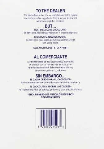 Vista 4 de Nestle Chunky - Barras de caramelo individuales de chocolate, 1.4 onzas (paquete de 24) (uscandyonline)