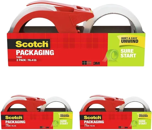 Vista 8 de Scotch Sure Start Cinta de embalar, Transparente