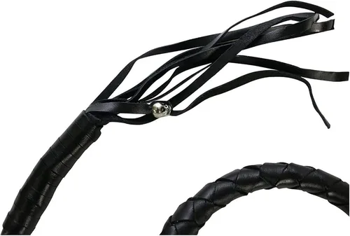 Vista 3 de Dream Apparel Látigo de cuero para motocicleta de 36 pulgadas con flecos para manubrio, color negro