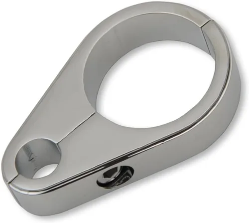 Vista 3 de Hill Country Customs - Cable de acelerador de embrague cromado de 1 1/4 pulgadas para manillar o marco de 3 piezas, kit de abrazadera de línea