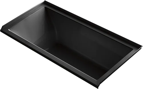 Vista 3 de Kohler K-1121-R-96 Underscore 60" x 30" baño de alcohol con brida de azulejos y desagüe para mano derecha, galleta