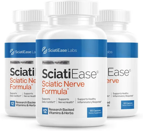 Vista 11 de SciatiEase Suplemento de Apoyo para la Salud del Nervio Ciático - Fórmula de Apoyo Nervioso con AlphaPalm, Guisante, Complejo de Vitamina B, Ácido