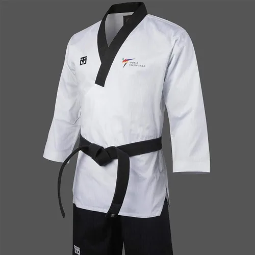 Vista 3 de Mooto Korea Taekwondo Poomsae Uniform WT Logo Taebek Dan MMA Martial Arts Karate Judo Kick Boxing