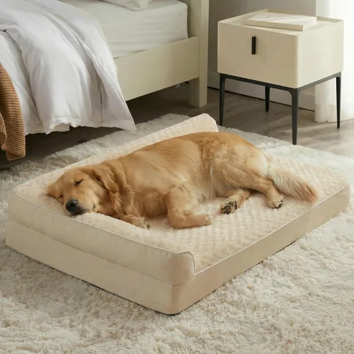Vista 14 de BFPETHOME - Camas ortopédicas para perros grandes - Sofá para perros impermeable con funda extraíble y lavable, cama grande para mascotas con forro