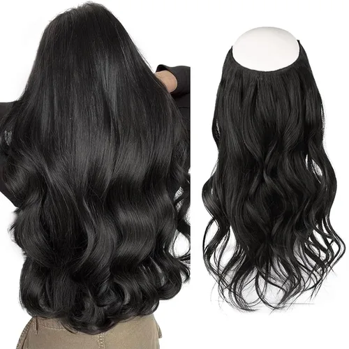 Vista 35 de Sassina Extensiones de Cabello con Alambre Invisible Cabello Humano Real con Alambre Transparente Tamaño Ajustable Clips Seguros Naturales Liso