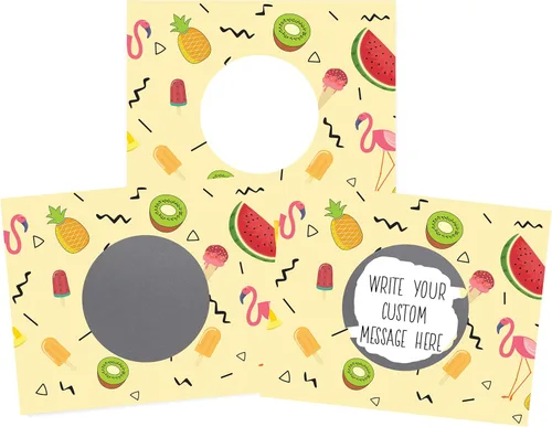 Vista 20 de My Scratch Offs - Paquete de 20 Mini Tarjetas Rasca y Gana DIY de Corazón Rosa para San Valentín con Calcomanías, 3x4 Pulgadas, Notas de Amor