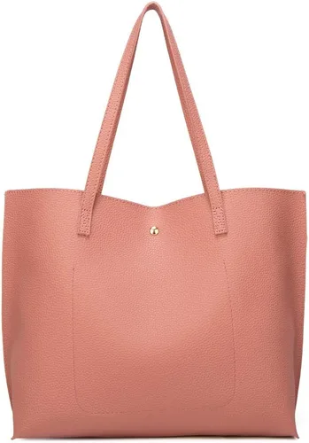 Vista 3 de Dreubea - Bolso de piel sintética suave de mujer, para usar sobre el hombro, de gran capacidad, bolsa con borlas