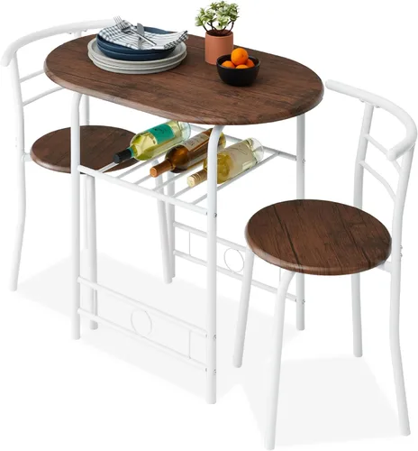 Vista 8 de Best Choice Products - Conjunto de mesa redonda y sillas de madera