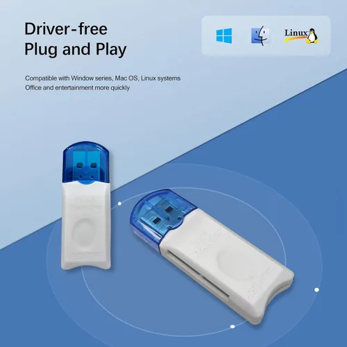 Vista 5 de Lector de tarjetas SD USB para PC, adaptador de tarjeta micro SD a USB, lector de tarjetas de memoria de cámara para computadora portátil