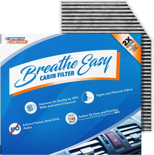 Vista 12 de Filtro de cabina AC y calefactor de defensa contra olores Breathe Easy de Spearhead, se ajusta como OEM, hasta un 25% más duradero con carbón