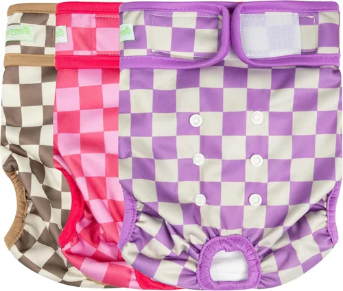 Vista 25 de wegreeco - Pañales lavables y reutilizables para perros (patrón elegante), pañales para perras, paquete de 3 (floral, talla S)