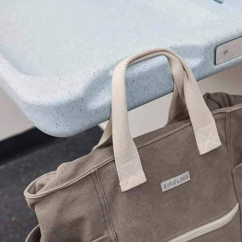 Vista 11 de ECR4Kids Estación cambiadora horizontal montada en la pared, cambiador de bebé, azul/gris moteado