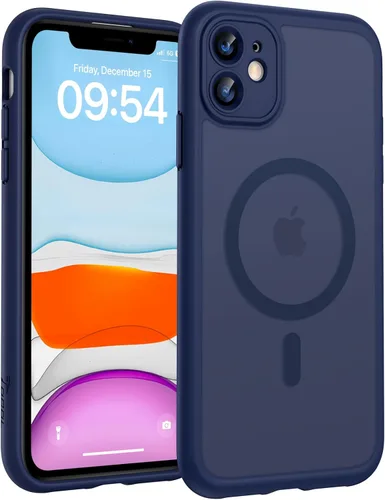 Vista 220 de TOCOL Funda para iPhone 11, compatible con Magsafe, protección completa de cámara, imanes integrados, protección contra caídas, funda translúcida