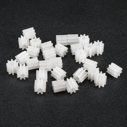 Vista 3 de uxcell 30pcs engranajes de plástico 8 dientes modelo 082A engranaje de reducción engranajes de gusano plástico para RC coche robot