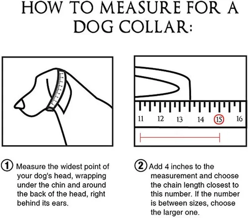 Vista 6 de Loveshine Collar de cadena para perro, collar de cadena de metal de acero inoxidable resistente para perros medianos (0.59 pulgadas, 22 pulgadas)