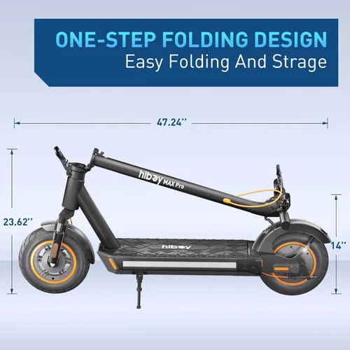 Vista 7 de Hiboy MAX Pro/S2R Plus/U2 Pro Electric Scooter, 500W–810W Peak Motor, 19–22 MPH, 22–46.6 Miles Long Range, Foldable Commuter Electric Scooter for