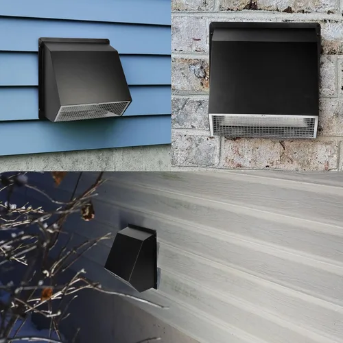 Vista 9 de Cubierta de ventilación para secadora de 3 pulgadas, rejilla de ventilación de pared con pantalla y amortiguador, cubierta de ventilación exterior