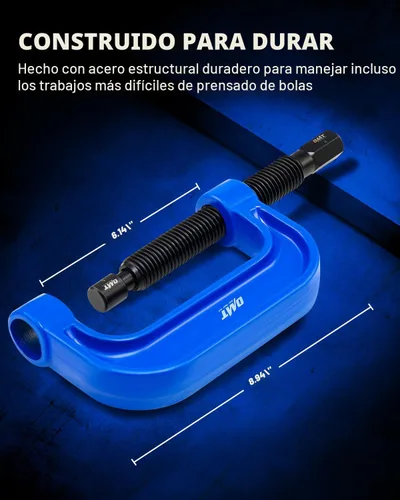 Vista 7 de OMT 21pc Kit de prensa de rótula, herramientas para rótulas para vehículos Caja azul con marco C negro