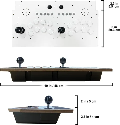 Vista 7 de Switch Fighting Stick para Arcade1Up - Soporte trasero para armario y gabinete para interruptor, reproduce tu interruptor en el gabinete, joysticks