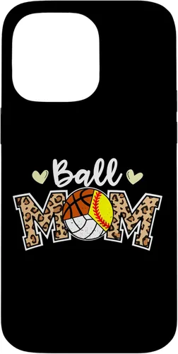 Vista 21 de Ball Mom Leopard Softball Volleyball Basketball Player Mom Case for iPhone 16